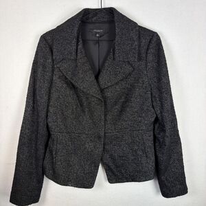 Ann Taylor Blazer  Tweed Crop Jacket Size 10 Career Office three Button